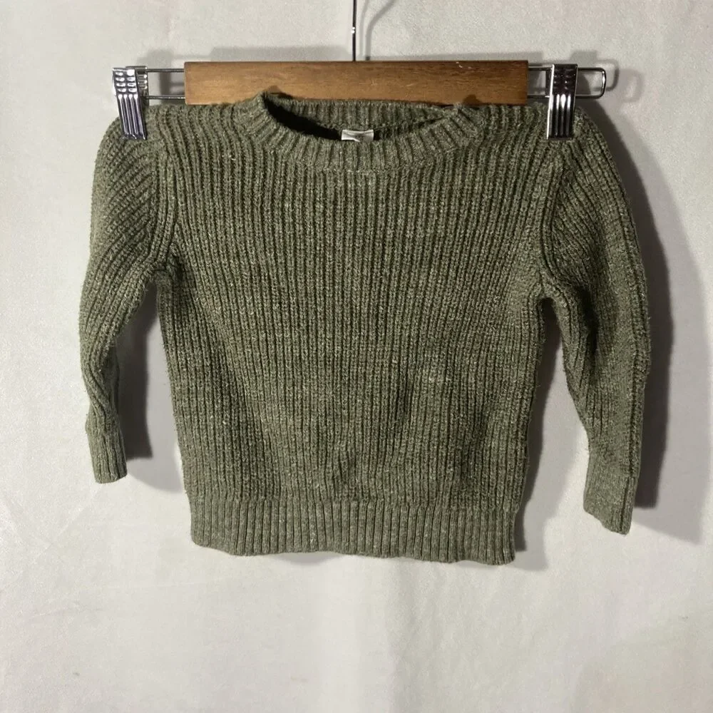 Baby Gap green sweater 12-18mths crew neck pull over long sleeves